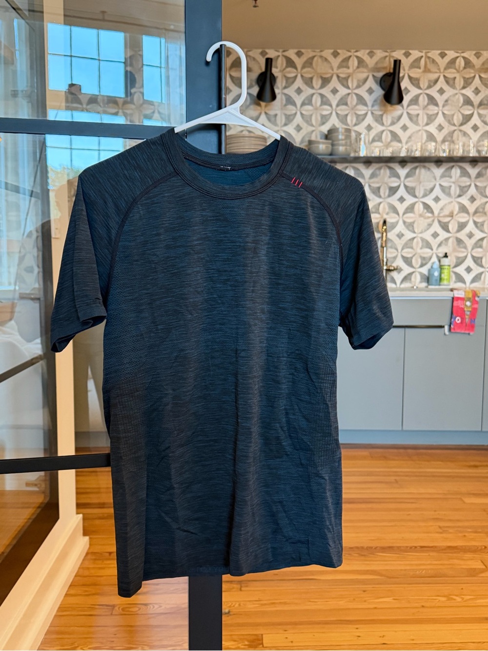 lululemon athletica Men's Short Sleeve Crew Tee - Dark Navy Heather